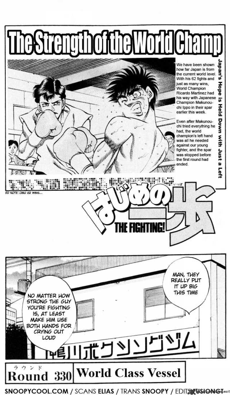 Hajime no Ippo: Fighting Spirit, Chapter 330 image 01